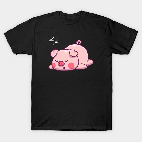 Discover Cute pig sleeping - Pig - T-Shirt