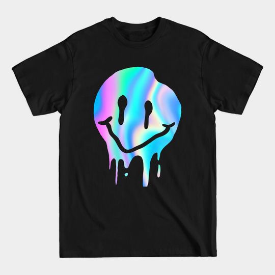 Discover Smiley Face Melting Trippy Graphic Design - Smiley Face - T-Shirt