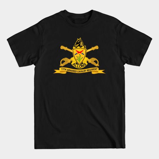 Discover 11th Armored Cavalry Regiment w Br - Ribbon - 11th Armored Cavalry Regiment W Br Ri - T-Shirt