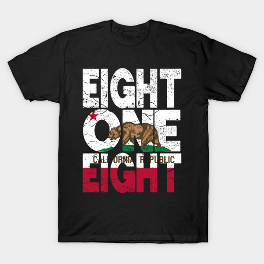 Discover California Area Code 818 - State Pride T-Shirt