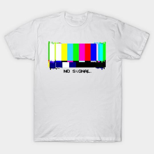 Discover N0 Signal - Light BG - Glitch - T-Shirt