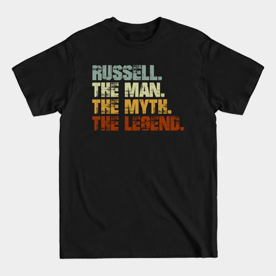 Discover Russell The Man The Myth The Legend - Russell - T-Shirt