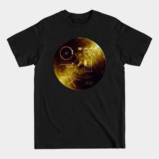 Discover Voyager Space Probe Golden Record Plaque - Voyager Golden Record - T-Shirt