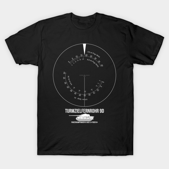 Discover Turmzielfernrohr 9d sight of the German Tiger II tank. on dark - Tiger 2 - T-Shirt