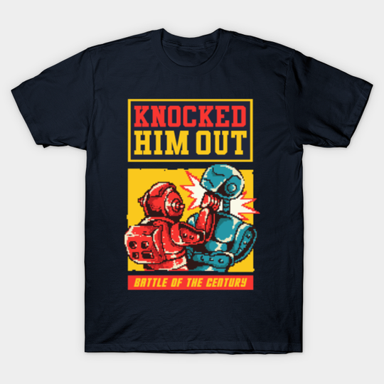 Discover Rockem Sockem Robots Knock Out Pixel Art - Robots - T-Shirt