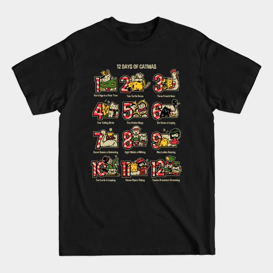 Discover 12 Days of Catmas - Cats - T-Shirt