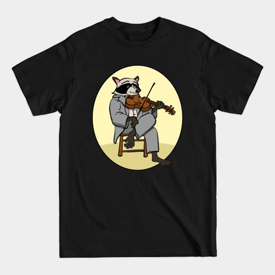 Discover Funny Raccoon Playing Fiddle Violin - Fiddle - T-Shirt