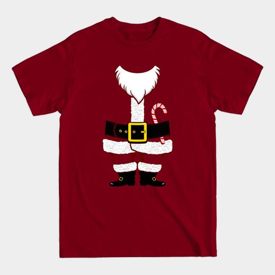 Discover Mini Santa Claus Costume with Christmas Beard and Candy Cane T-Shirt - Santa - T-Shirt