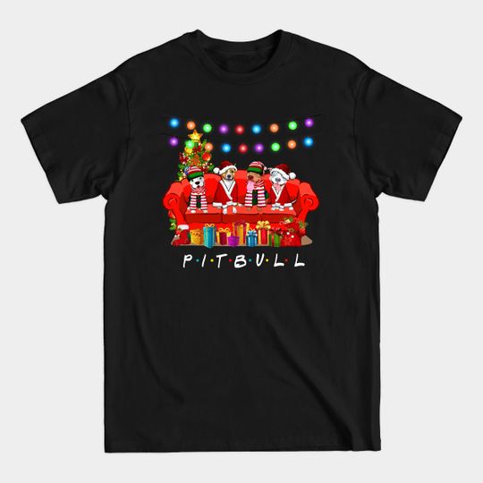 Discover Friends Pitbull Merry Christmas Sweatershirt - Friends Pitbull Merry Christmas Sweater - T-Shirt