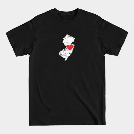 Discover <3 New Jersey State Map Gift T Shirt for Men Women and Kids - New Jersey - T-Shirt