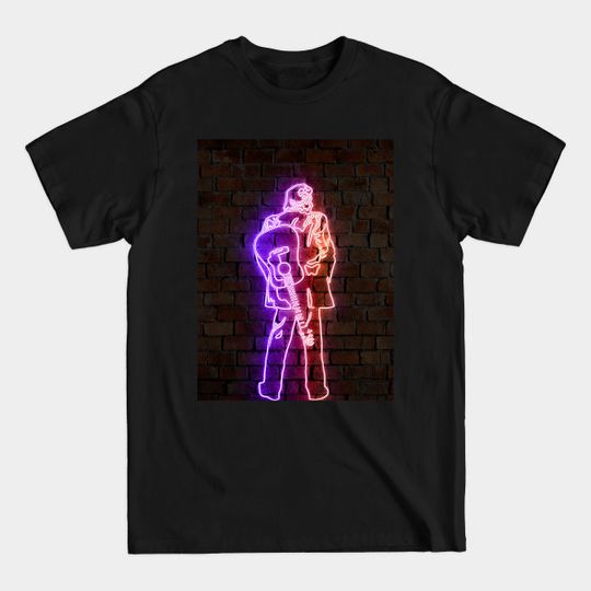Discover Cash neon art - Johnny Cash - T-Shirt
