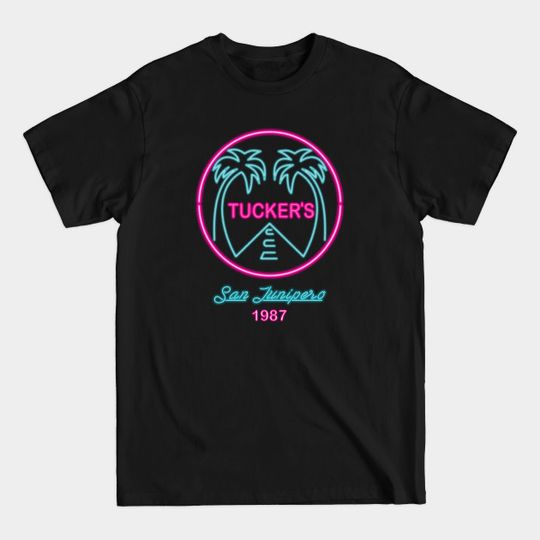 Discover TUCKERS SAN JUNIPERO - Black Mirror - T-Shirt