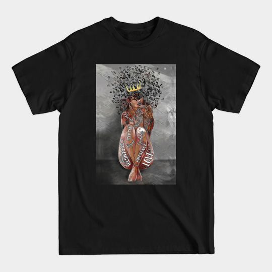 Discover African American Black Queen Wall Art T-Shirt