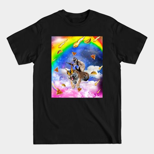 Discover Cowboy Siamese Cat Kitty On Tiger In Space - Cowboy Siamese Cat Kitty On Tiger - T-Shirt
