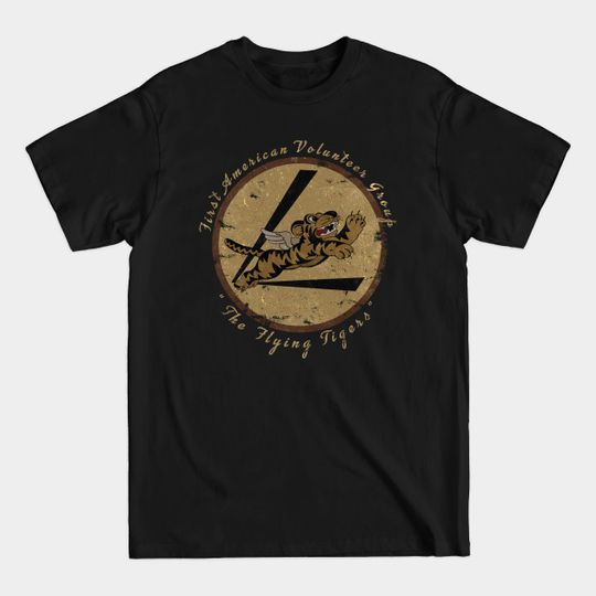 Discover Flying Tigers Squadron Vintage Insignia Design - Flying Tigers - T-Shirt