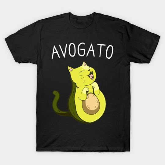 Discover Avocado Cute Face Cat Owner Gift - Cats - T-Shirt