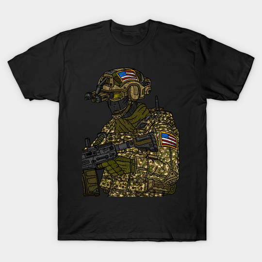Discover US special forces. american military. soldier. - Military - T-Shirt