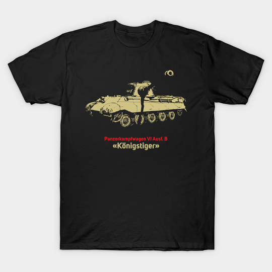 Discover Silhouette of a German World War II Konigstiger tank - Konigstiger - T-Shirt