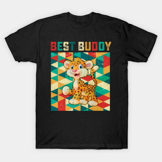 Discover Vintage Best Buddy Leopard T-Shirt Men Women Kids Gifts - Vintage Best Buddy Leopard - T-Shirt