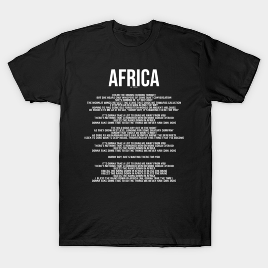 Discover Africa by Toto Lyrics - Meme - T-Shirt
