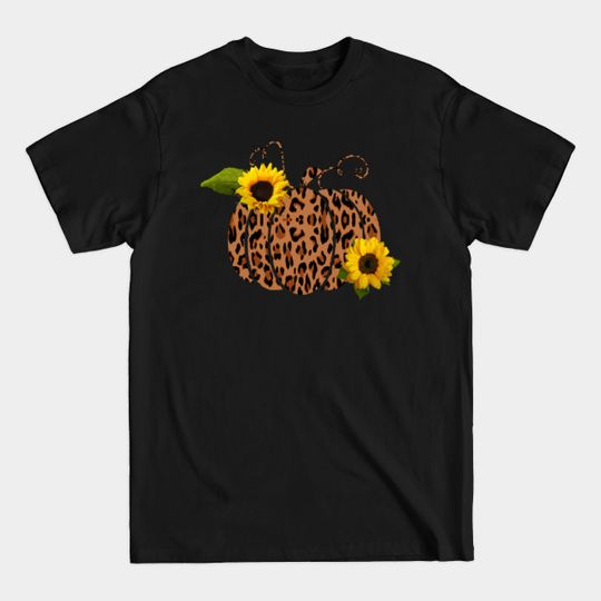 Discover Leopard Print Pumpkin Sunflowers Seasonal Autumn - Leopard Pumpkin - T-Shirt