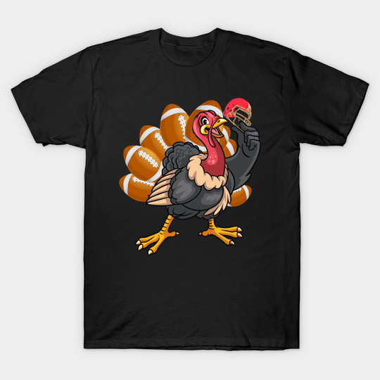 Discover Cool Football Player Gift Gobble Thanksgiving Turkey - Thanksgiving Turkey Football - T-Shirt