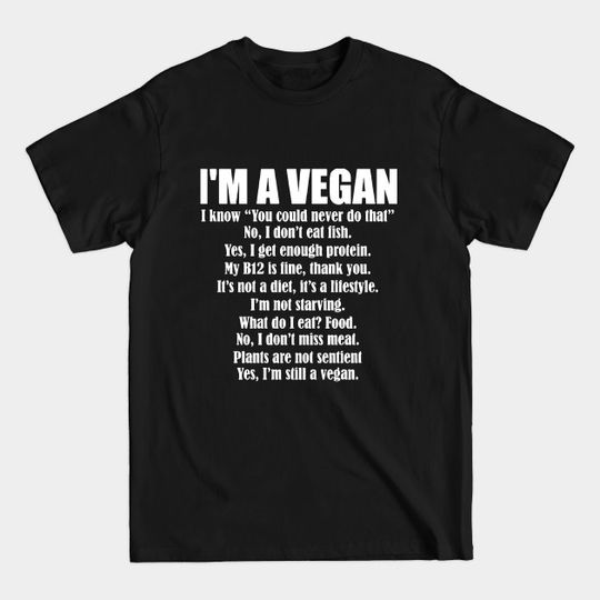 Discover I'm a vegan - Vegan - T-Shirt