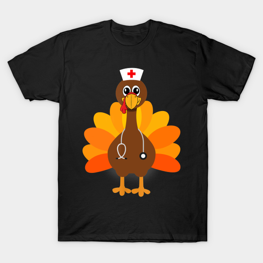 Discover Thanksgiving Scrub Tops Women Turkey Nurse Holiday Nursing - Thanksgiving Scrub Tops Women Turkey - T-Shirt