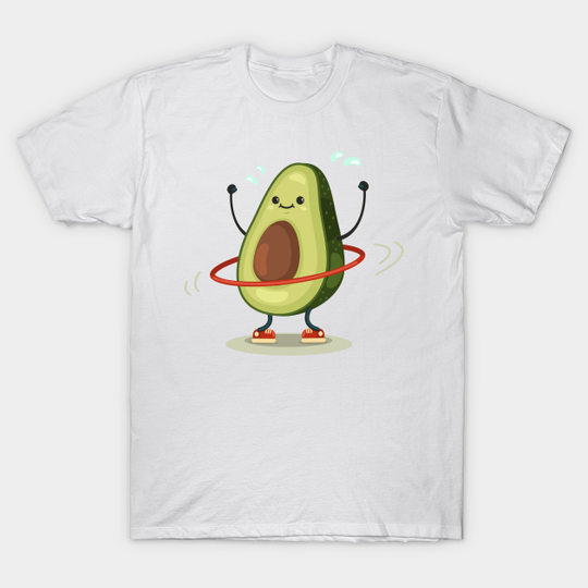 Discover Cute Avocado With Hula Hoop - Avocado - T-Shirt