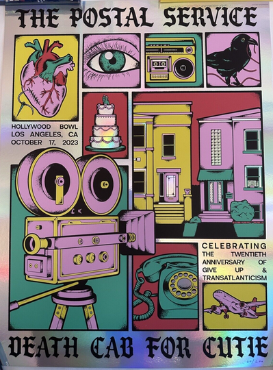 Discover Postal Service & Death Cab For Cutie Hollywood Bowl Poster
