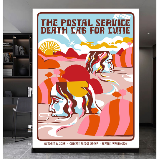 Discover Death Cab for cutie Seattle WA Show Oct 6 2023 Art Poster