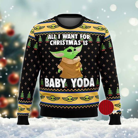 Discover Cute Baby All I Want Movie Ugly Christmas Sweater, Alien Xmas Sweatshirt