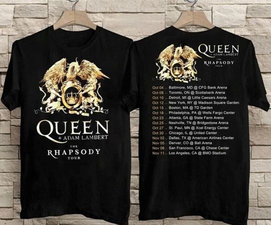 Discover The Rhapsody Tour Queen - Adam Lambert 2023 Tour T Shirt