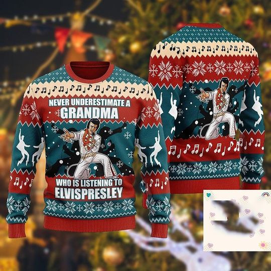 Discover Christmas Elvis Presley Sweater, Elvis Presley Ugly Xmas Sweater
