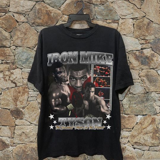 Discover Vintage Style Mike Tyson T-shirt, Vintage Iron Mike