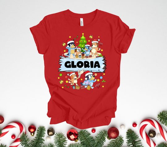 Discover Personalized Christmas BlueyDad Family Shirt, BlueyDad Theme Christmas Shirt