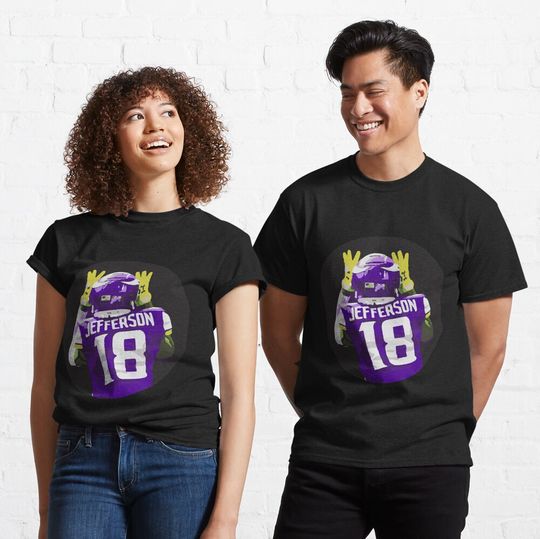 Discover justin jefferson illustration ,justin jefferson art  Classic T-Shirt