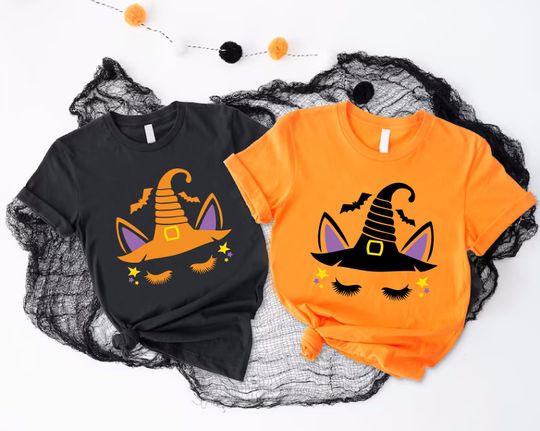 Discover Unicorn Witch Hat Shirt, Halloween Unicorn Shirt, Fall Unicorn, Halloween Girl Outfits