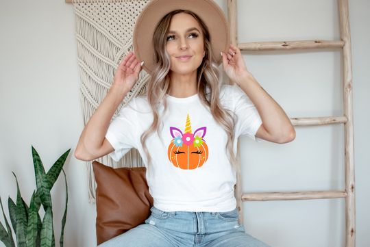 Discover Unicorn Pumpkin Shirt, Funny Halloween Shirt, Pumpkin Shirt, Halloween Shirt
