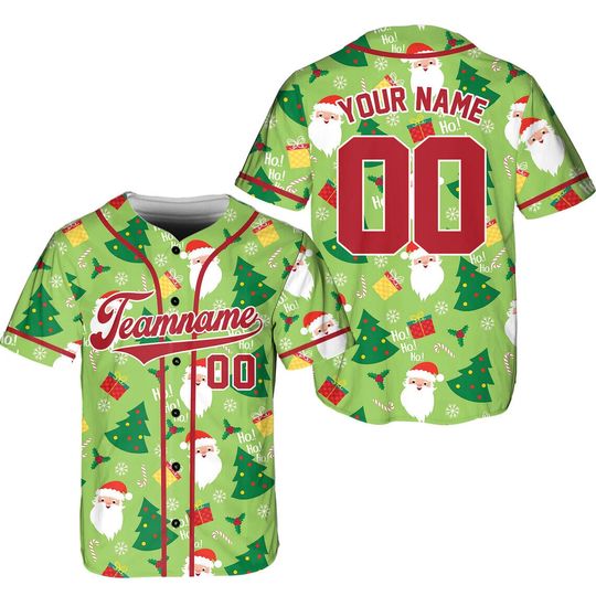 Discover Personalized Christmas Baseball Jersey