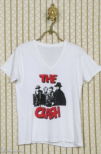 Discover The Clash vintage rare T-shirt, white tee shirt, British punk