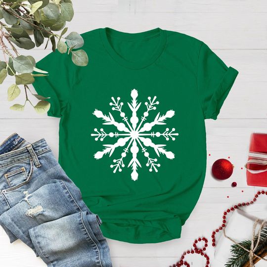 Discover Snow flake Shirt, Distressed Snow flake Shirt, Christmas Winter Shirts