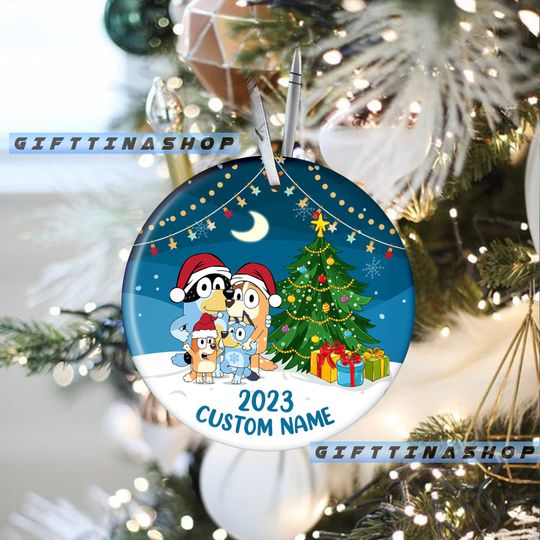 Discover Custom Christmas BlueyDad Ornament, BlueyDad Family Christmas Ornament