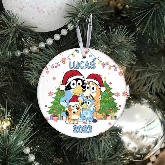 Discover Ceramic Custom Christmas BlueyDad Ornament
