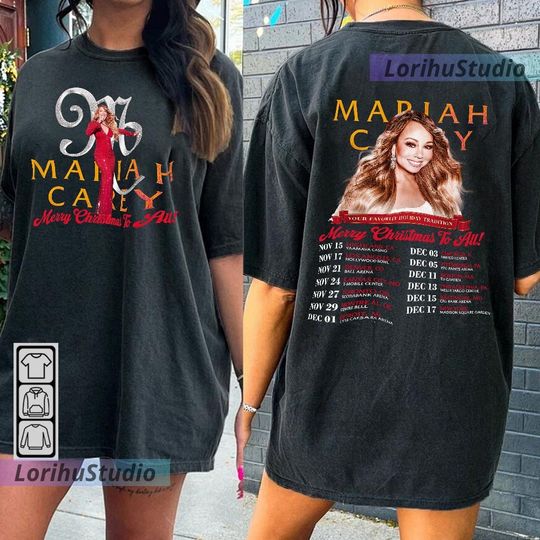 Discover Mariah Carey 2023 All I Want To Christmas Music Shirt