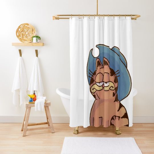 Discover ShirtPure Cowboy Garf- cat Shower Curtain