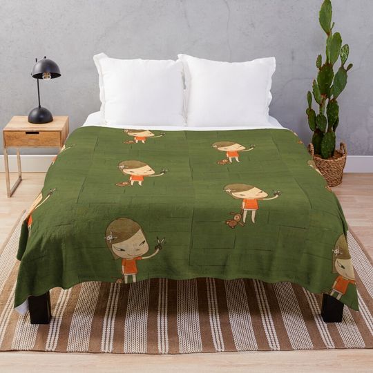Discover Yoshitomo Nara Fanart Tshirt - Yoshitomo Nara Ashtray Song Poster Throw Blanket