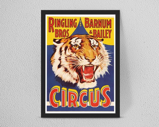 Discover Circus poster - Vintage home decor wall art