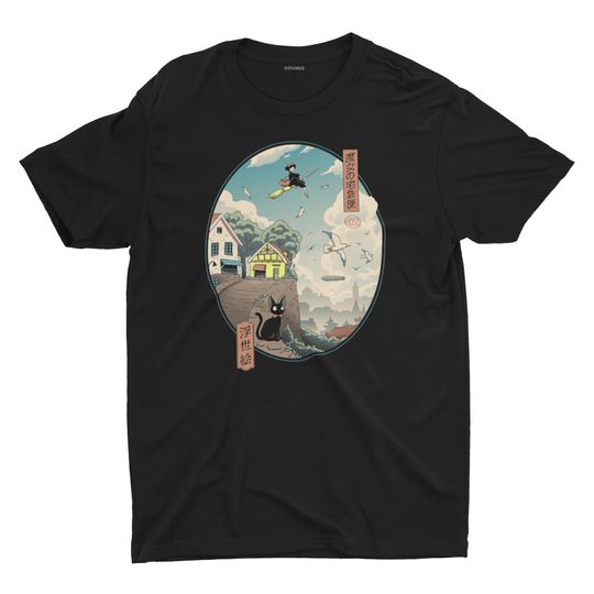Discover Vintage Tiribute Shirt, Ukiyo-e Delivery from Tee, Anime Shirt