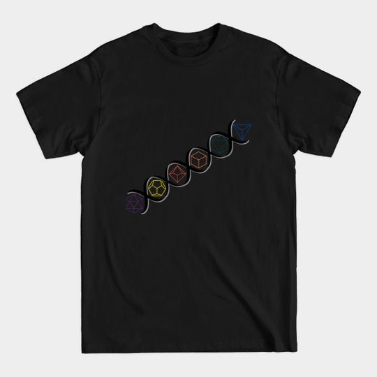 Discover Colorful DNA Dice Strand - Unique Dice Tee